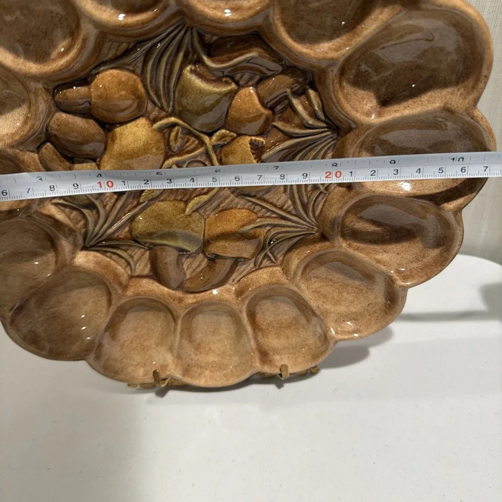 Vtg 1970's Arnels Mushroom Deviled Egg Platter 10.5